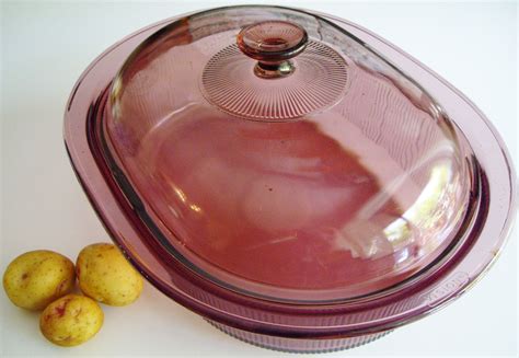Vintage Pyrex Visions Cranberry Cookware Corningware