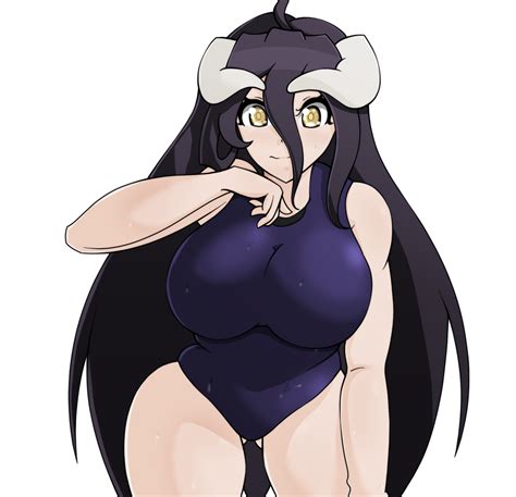 rule 34 albedo overlord big breasts horns looking at viewer