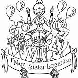 Coloring Pages Sister Location Nights Five Freddy Fnaf Print Fun Kids sketch template