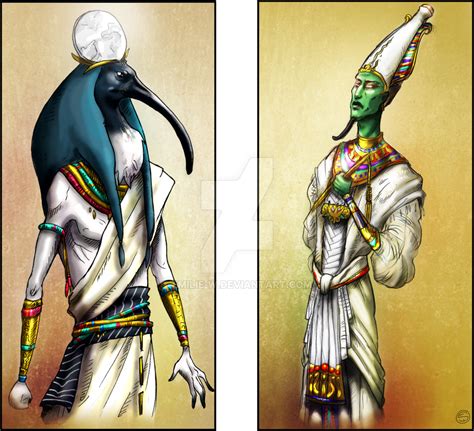 Thot And Osiris By Emilie W On Deviantart