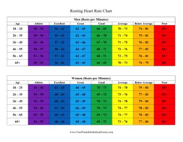 doctors    printable pulse rate chart  determine  target ranges resting heart