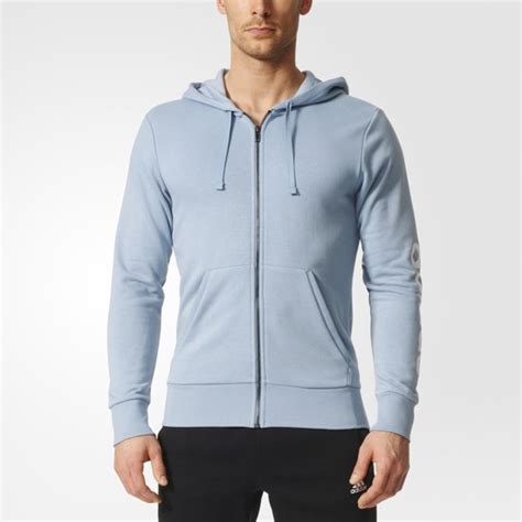 bolcom adidas essentials linear hoodie sporttrui heren  tactile blue