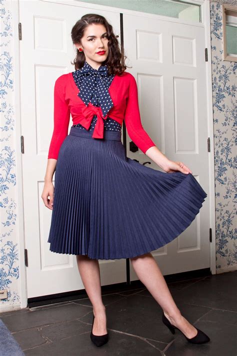 Drama Skirt Go Getter Navy Pleated Skirt Outfit Pleated Skirt