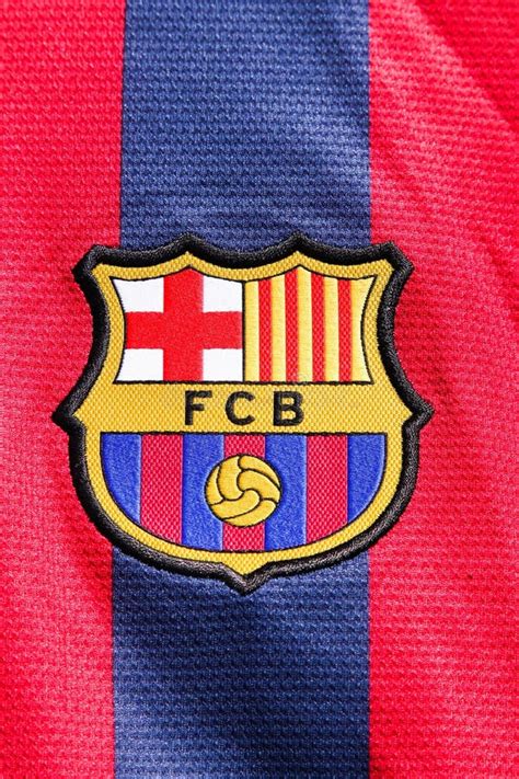 embleem van fc barcelona redactionele foto afbeelding bestaande uit overhemd