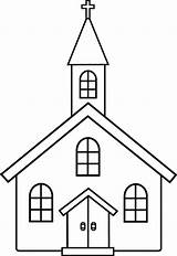 Church Coloring Kids Pages Color sketch template