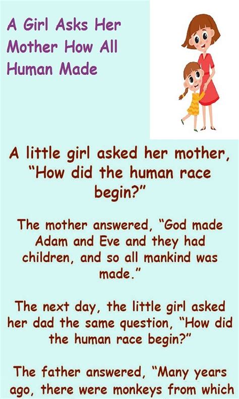 A Girl Asks Her Mother How All Human Made – Uszine Funny Humor