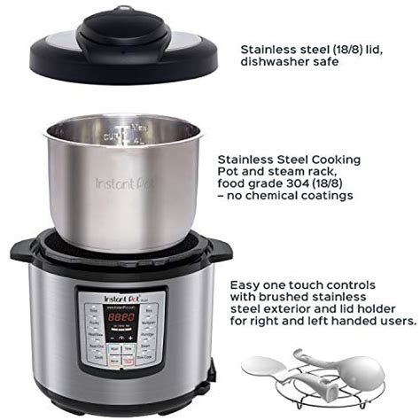 instant pot ip lux     programmable pressure cooker  quart  watt buy