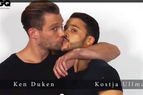 German Male Celebrities Including Athletes Kiss To Fight