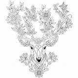 Deer Zentangle Ausmalen Ausdrucken Mandalas Reh Erwachsene Ciervo Coloringareas Designkids sketch template