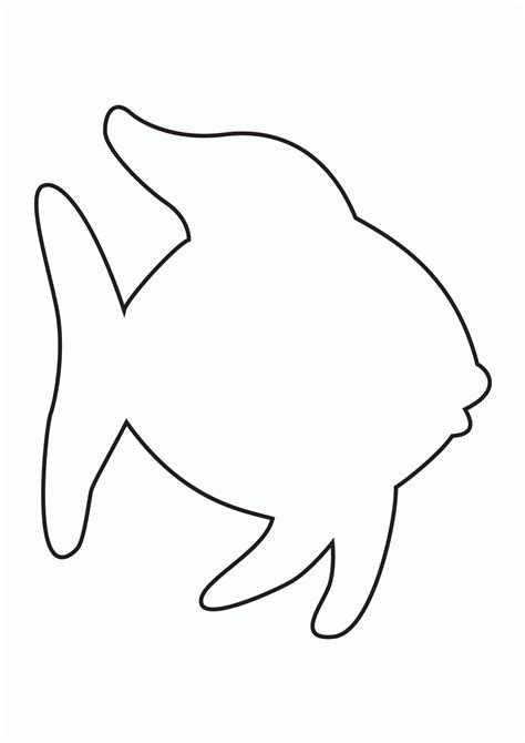 rainbow fish coloring page template coloring home