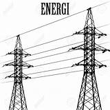 Power Pole Line Drawing Voltage High Utility Getdrawings Vector Stock sketch template