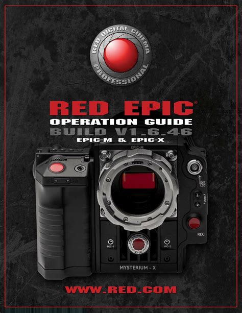 red epic epic  operation manual   manualslib