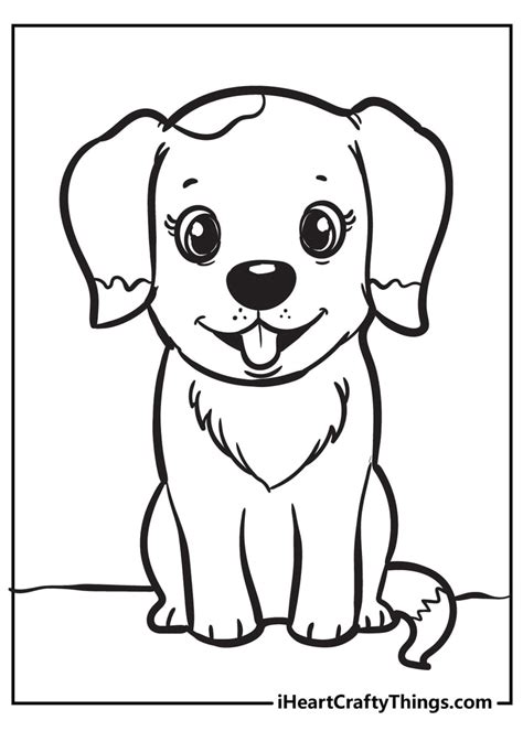 puppy coloring pages  heart crafty