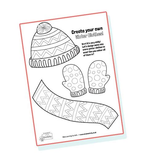 winter clothes colouring sheet winter clothes winter outfits