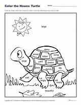 Nouns Kindergarten Kids Turtles 2nd Printable Math Planet Curated Reviewed K12reader sketch template