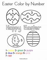 Easter Number Color Coloring Pages Worksheets Numbers Preschool Egg Mini Colors Bunny Twistynoodle Colouring Kids School Built California Usa sketch template