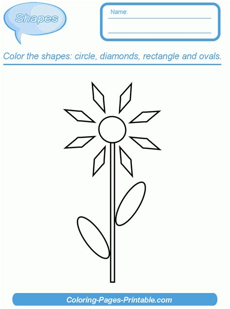 printable shapes worksheets coloring pages printablecom