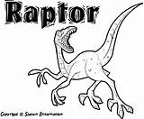 Jurassic Raptor Parc Jurassique Coloriages Imprimé Drawsketch sketch template