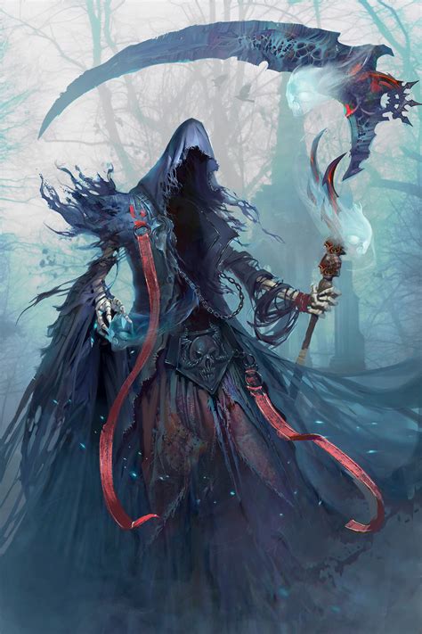 morbid fantasy death fantasy character concept  yakun wang