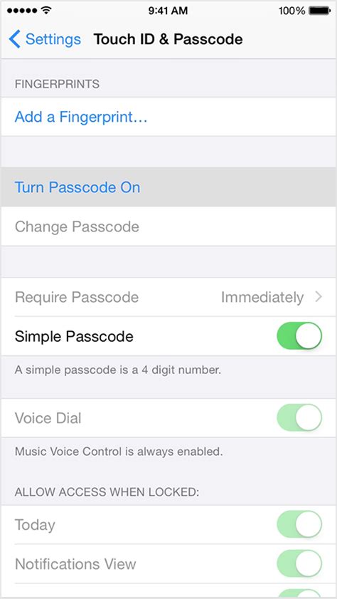 ios passcodes apple support
