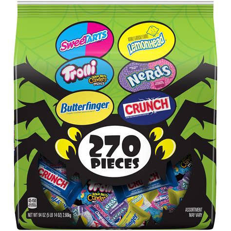 assorted candy chocolate halloween variety candy bag  oz