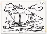 Columbus Ships Craft Sailing Getcolorings Coloringhome sketch template