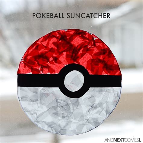 pokeball suncatcher pokemon craft  kids
