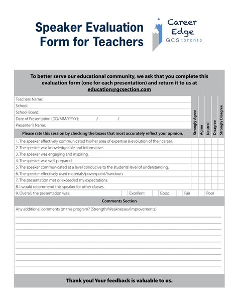 evaluation form templates