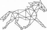 Geometrische Geometrisch Cheval Pferd Tekening Geometrisches Geometric Tekeningen Galop Formen Figuren Paard Vormen Géométrique Dieren Silhouette Zeichnung Zentangle Stippling Polygon sketch template