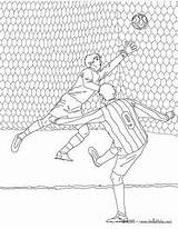 Soccer Gardien Colorear Scoring Gol Coloriages Desenho Hellokids Futebol Jogador Marcando Beau Cages Joueur sketch template