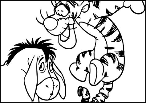 awesome eeyore tigger coloring page disney coloring pages birthday