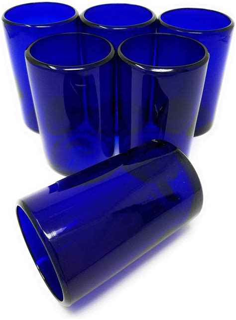 pure cobalt water glasses set of 6 14 oz each dos sueños