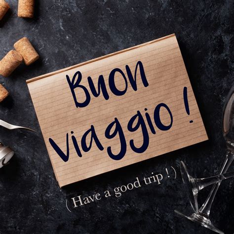 italian phrase   week buon viaggio   good trip daily italian words