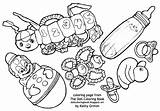 Coloring Toys Baby Book Doll Rattles Duck Infant Pacifiers Clown Rubber Bottle Description sketch template