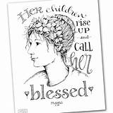 Coloring Proverbs Pages Bible 31 Mothers Sheets Call Her Choose Board Adult Religious Template Color sketch template