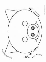 Pig Mask Printable Masks Coloring Animal Kids Template Woojr Jr Print Visita Printables sketch template