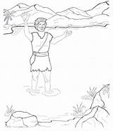 Baptist John Coloring Pages Printable Color Getcolorings School sketch template