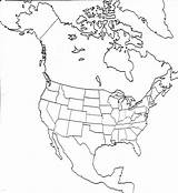 America North Map Blank Printable Coloring Maps Drawing Outline Canada Pages Usa Mexico Throughout High Wide Colouring Within Color Line sketch template