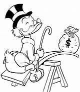 Duck Dagobert Scrooge Uncle Ducktales Mcduck Leukekleurplaten Colouring Seine Onkel Milliarden Ausmalbilder Tekenen Kleur Besteausmalbilder Timmeren sketch template