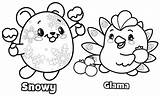 Coloring Pikmi Pops Pages Snowy Glama Pop Cute Animal Surprise sketch template