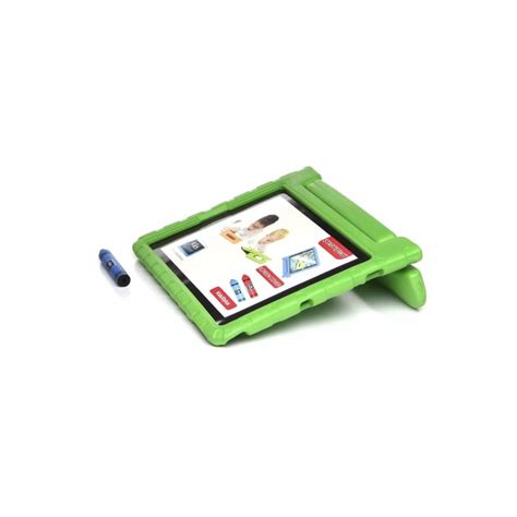 kidscover ipad  kinderhoes groen set inclusief stylus glazen screenprotector tablet