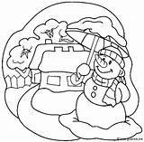 Neige Sneeuwpop Disegno Coloriage Neve Bonhommes Natale Pupazzo Pupazzi Colorare Stampa sketch template