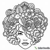Coloring Pages Colouring Books Mandala Hair Adult Book Flowers Cricut Drawing Sheets Drawings Illustration Zentangle Doodle Stress Pencil Therapy People sketch template