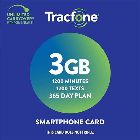 Tracfone Prepaid Wireless Smartphone 1 Year 365 Days Plan Sim