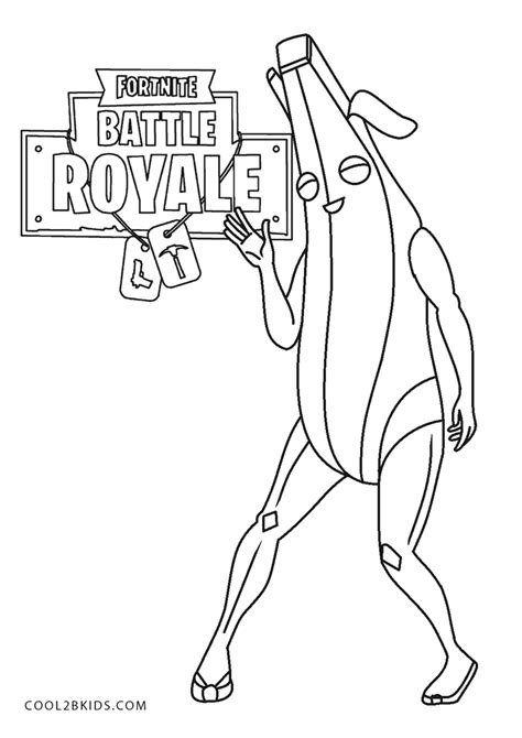 fortnite coloring pages peely skin  printable coloring pages