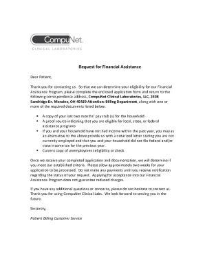 fillable  financial aid request letter sample suggested