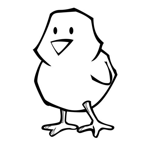 Black And White Chicken Clipart