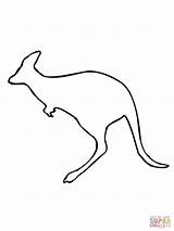 Kangaroo Outline Aboriginal Coloring Drawing Animals Dot Leaping Animal Silhouette Template Pages Templates Painting Australia Kids 2d Silhouettes Supercoloring Kangaroos sketch template