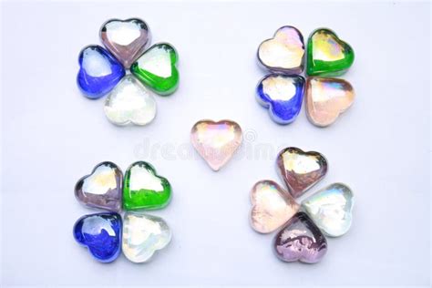 heart shaped gem stones stock image image  colorful