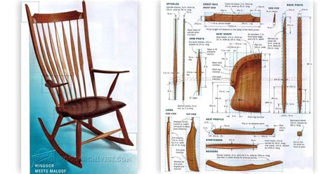 windsor rocking chair plans woodarchivist